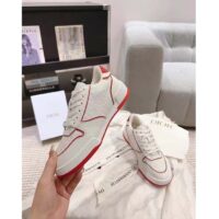 Dior Unisex CD Dior One Sneaker White Fuchsia Dior Oblique Perforated Calfskin (3)