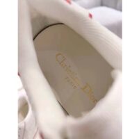 Dior Unisex CD Dior One Sneaker White Fuchsia Dior Oblique Perforated Calfskin (3)