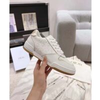 Dior Unisex CD Dior One Sneaker White Nude Dior Oblique Perforated Calfskin (9)