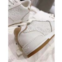 Dior Unisex CD Dior One Sneaker White Nude Dior Oblique Perforated Calfskin (9)