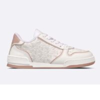 Dior Unisex CD Dior One Sneaker White Nude Dior Oblique Perforated Calfskin (9)