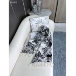 Dior Unisex CD Toile De Jouy Sauvage Scarf Navy Blue Cashmere and Wool - Imagen 5