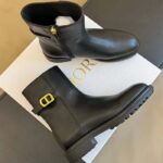 Dior Women CD 30 Montaigne Ankle Boot Black Calfskin Leather - Imagen 10