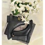 Dior Women CD 30 Montaigne Ankle Boot Black Calfskin Leather - Imagen 4