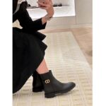Dior Women CD 30 Montaigne Ankle Boot Black Calfskin Leather - Imagen 14