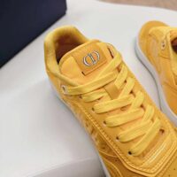 Dior Women CD B27 Low-Top Sneaker Yellow Patent Calfskin Dior Oblique Gravity Leather (11)