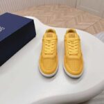 Dior Unisex CD B27 Low-Top Sneaker Yellow Patent Calfskin Dior Oblique Gravity Leather – Image 4