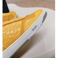 Dior Women CD B27 Low-Top Sneaker Yellow Patent Calfskin Dior Oblique Gravity Leather (11)