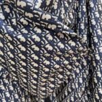 Dior Men CD Bomber Jacket Criss Cross Collar Blue Ecru Technical Taffeta Jacquard Oblique Motif - Image 6