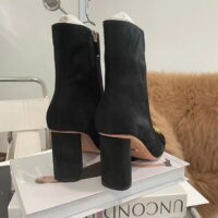 Dior Women CD C’est Dior Heeled Ankle Boot Black Suede Calfskin 8 CM Heel (10)