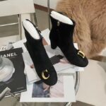 Dior Women CD C'est Dior Heeled Ankle Boot Black Suede Calfskin 8 CM Heel - Image 2