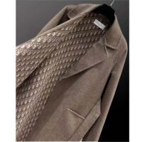 Dior Women CD Coat with Belt Brown Double-Sided Wool Dior Oblique Interior (4)