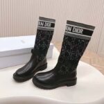 Dior Women CD D-Major Boot Black Calfskin Black White Cannage Tweed - immagine 5