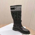 Dior Women CD D-Major Boot Black Calfskin Black White Cannage Tweed - immagine 2