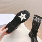 Dior Women CD D-Major Boot Black Calfskin Black White Cannage Tweed - immagine 10