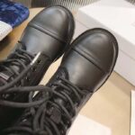 Dior Women CD D-Trap Ankle Boot Black Calfskin Shearling Strap Two Dior Buckles - Imagen 7