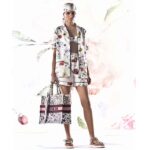 Dior Women CD D-Wave Sandal White Multicolor Florilegio Embroidered Cotton - Imagen 14