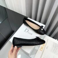 Dior Women CD Dior Ballet Flat Black Quilted Cannage Calfskin (2)