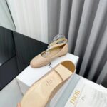 Dior Women CD Dior Ballet Flat Nude Quilted Cannage Calfskin - Imagen 10