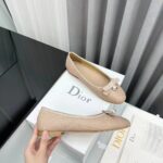 Dior Women CD Dior Ballet Flat Nude Quilted Cannage Calfskin - Imagen 6