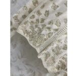 Dior Women CD Embroidered Cardigan Wool Cashmere Knit Gold-Tone White Gradient Butterflies Motif - Image 7