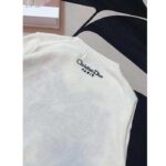 Dior Men CD Embroidered Sweater Ecru Cashmere Knit Pastel Midnight Blue Butterfly Around The World – Image 8