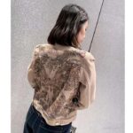 Dior Women CD Jacket Beige Cotton Denim Multicolor Butterfly Around The World Motif - immagine 10
