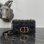 Dior Women CD Medium Dior Caro Bag Black Cannage Tweed - Image 2