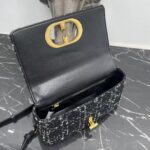 Dior Women CD Medium Dior Caro Bag Black Cannage Tweed - Image 7