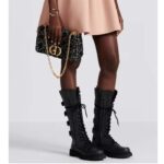 Dior Women CD Medium Dior Caro Bag Black Cannage Tweed - Image 9