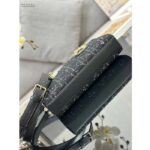 Dior Women CD Medium Lady D-Joy Bag Black Cannage Tweed – Image 6