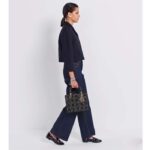 Dior Women CD Medium Lady D-Lite Bag Black Cannage Tweed - Image 11