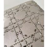 Dior Women CD Mini Lady Dior Bag Platinum Metallic Cannage Lambskin Beaded Embroidery - Image 6