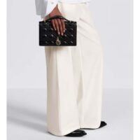 Dior Women CD Miss Dior Top Handle Bag Black Cannage Lambskin (8)