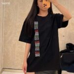 Dior Women CD Relaxed-Fit T-Shirt Black Slub Organic Cotton Jersey - Image 12