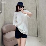 Dior Women CD Relaxed-Fit T-Shirt White Slub Organic Cotton Jersey – Image 10