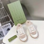 Gucci GG Unisex MAC80 Sneaker Off White Leather Merino Wool Round Toe Rubber Flat - Imagen 3