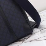 Gucci GG Unisex Ophidia Medium Tote Bag Blue Black GG Supreme Tender Canvas - Image 7