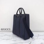 Gucci GG Unisex Ophidia Medium Tote Bag Blue Black GG Supreme Tender Canvas - Image 4