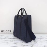 Gucci GG Unisex Ophidia Medium Tote Bag Blue Black GG Supreme Tender Canvas (2)