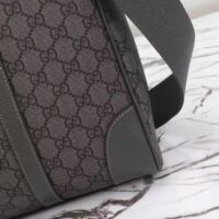 Gucci GG Unisex Ophidia Medium Tote Bag Grey Black GG Supreme Tender Canvas (5)