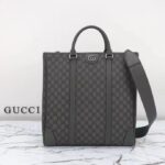 Gucci GG Unisex Ophidia Medium Tote Bag Grey Black GG Supreme Tender Canvas - Image 2