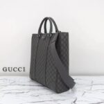Gucci GG Unisex Ophidia Medium Tote Bag Grey Black GG Supreme Tender Canvas - Image 4