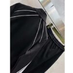 Gucci GG Men Cotton Jersey Zip Jacket Black Lightweight Felted Point Collar Long Sleeves - Image 6
