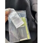 Gucci GG Men Cotton Jersey Zip Jacket Black Lightweight Felted Point Collar Long Sleeves - Image 10