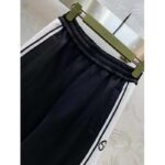 Gucci GG Men Cotton Jersey Zip Jacket Black Lightweight Felted Point Collar Long Sleeves - Image 9