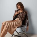 Gucci GG Women Interlocking G Chain Print Silk Shirt Point Collar Long Sleeves - Image 12