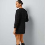 Gucci GG Women Tweed Mélange Jacket Black Self-Covered Buttons Interlocking G Lined V-Neck - Image 13