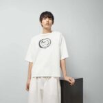 Gucci Men GG Cotton Jersey Interlocking Graffiti T-Shirt Off White Crewneck Dropped Shoulder Short Sleeves - Image 9