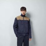 Gucci Men GG Nylon Canvas Zip Jacket Dark Blue Interlocking G Embroidered High Neck - Imagen 10